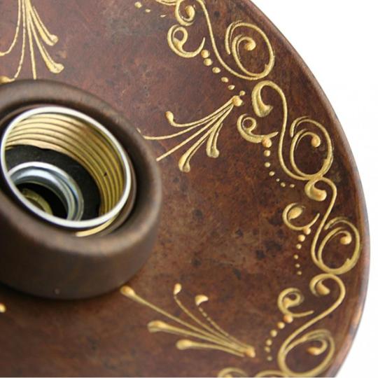 rusztikus rez fali lampa falikar allithato kezzel festett haloszoba vilagitas mintas mediterran olasz toszkan nappali antikolt patinas paraszthaz vintage nepies lameridiana lampak minosegi kezzel keszult.jpg
